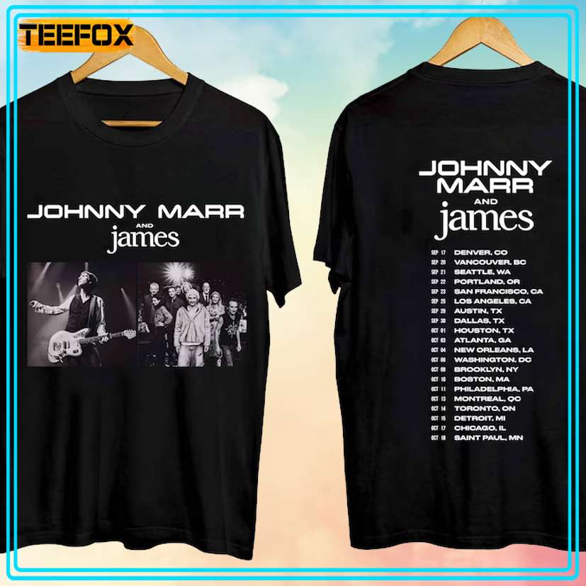 Johnny Marr and James Tour 2024 Music T-Shirt