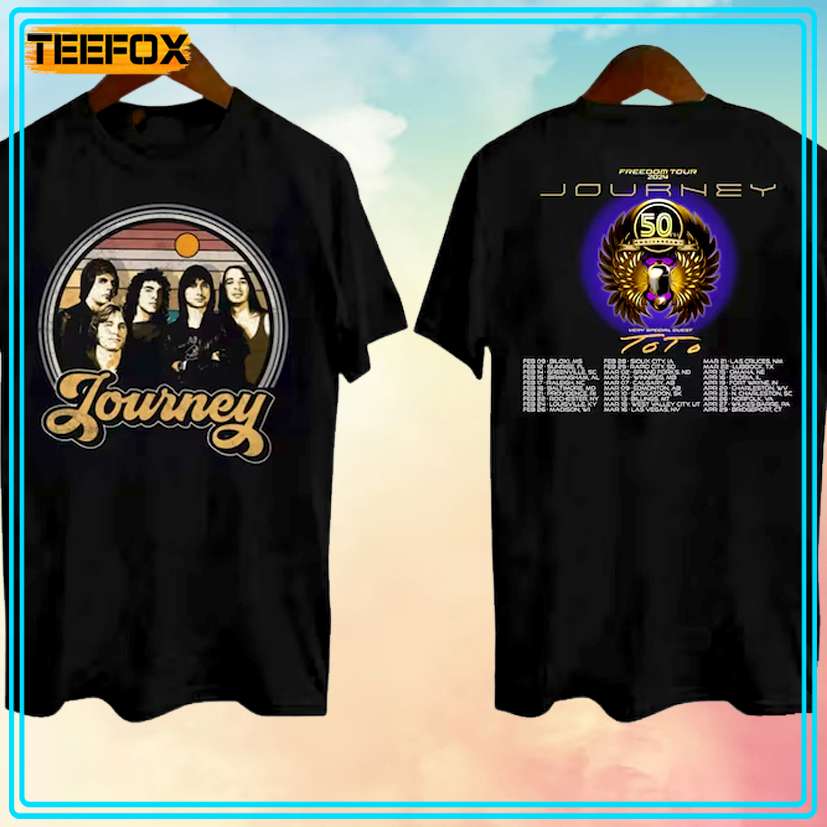 Journey Band Freedom Tour 2024 Rock Shirt