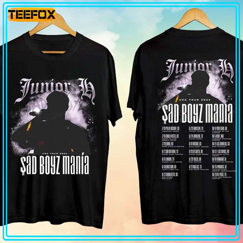 Junior H Sad Boyz Mania Tour 2024 Music Unisex T-Shirt