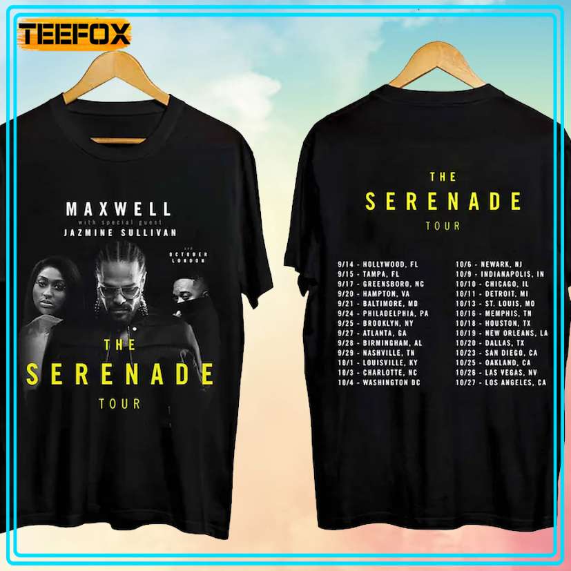 Maxwell The Serenade Tour 2024 Concert Music T-Shirt