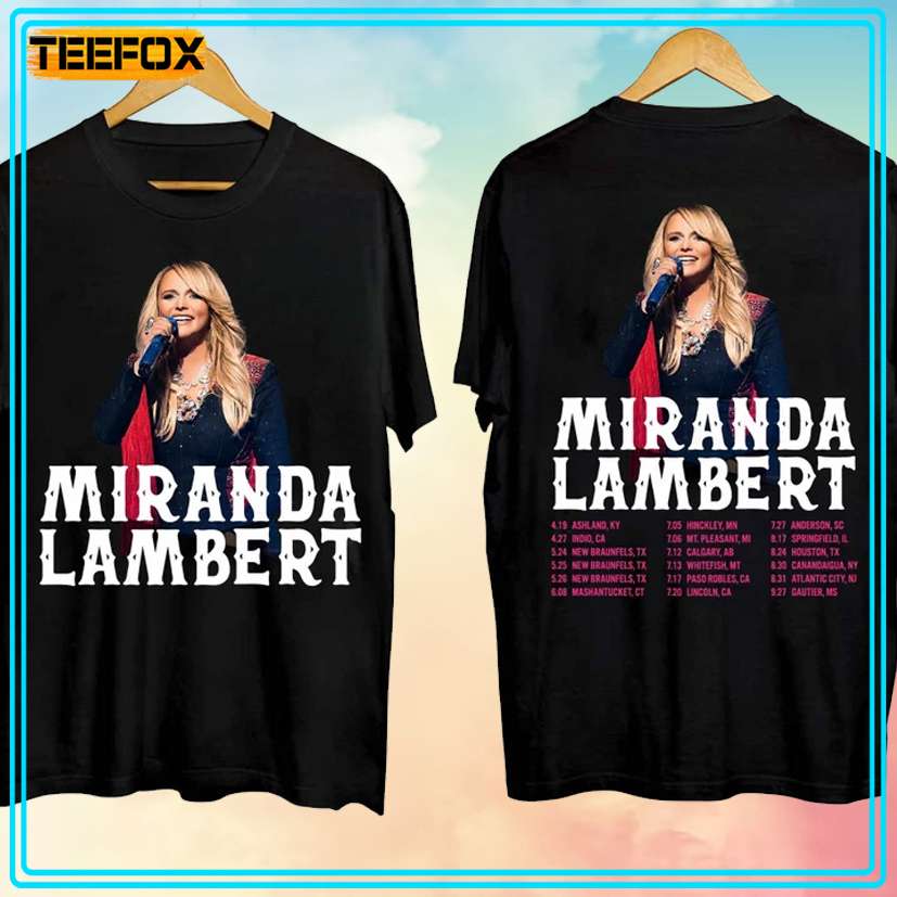 Miranda Lambert Tour 2024 Concert T-Shirt