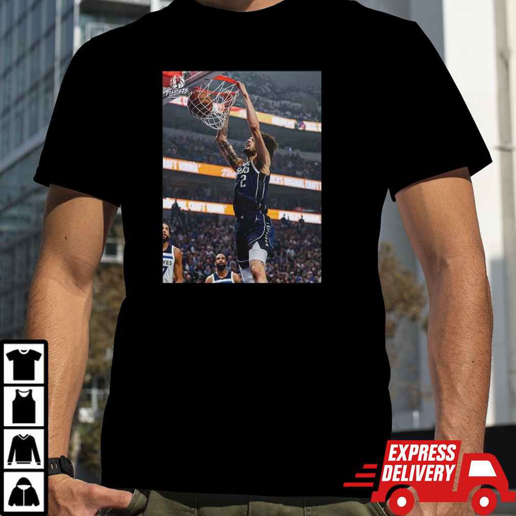 Moment NBA 2024 Poster Dereck Lively II Slam Dunk In Battle Dallas Mavericks Vs Minnesota Timberwolves shirt