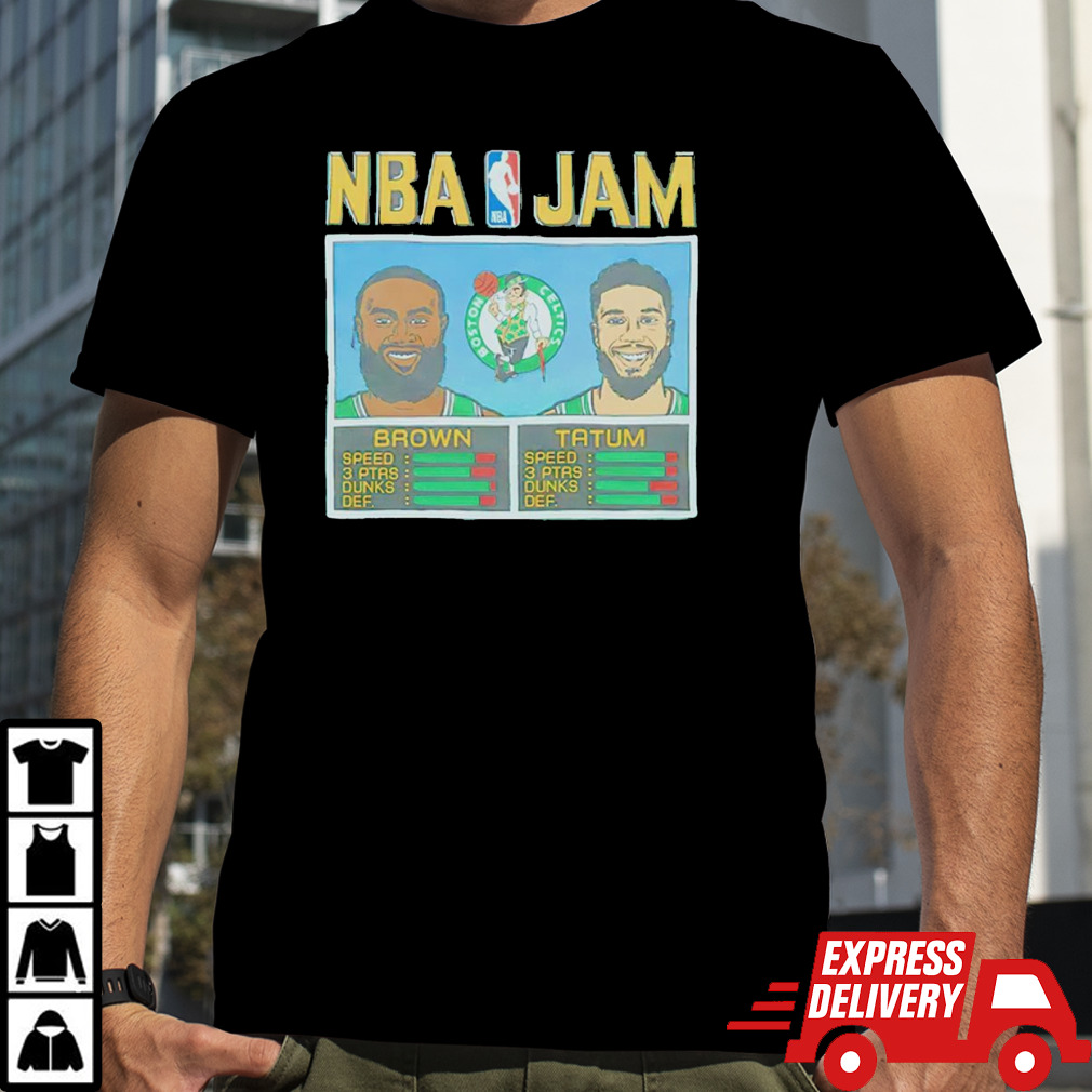 NBA Jam Jaylen Brown Jayson Tatum Boston Celtics shirt