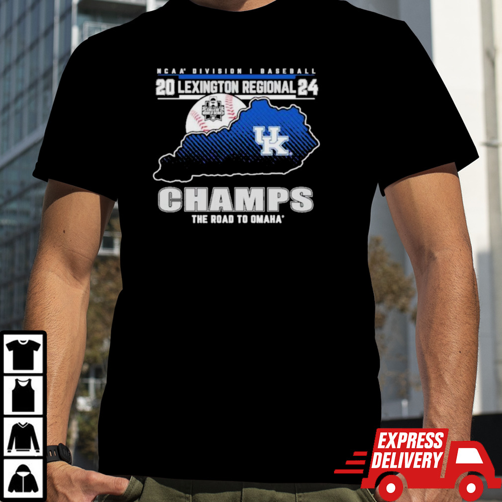 NCAA Division I Baseball Lexington Regional Champions Kentucky Wildcats The Road To Omaha Shirt