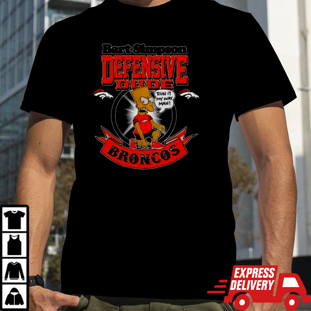 NFL Denver Broncos Bart Simpson Defensive Dude Shirt