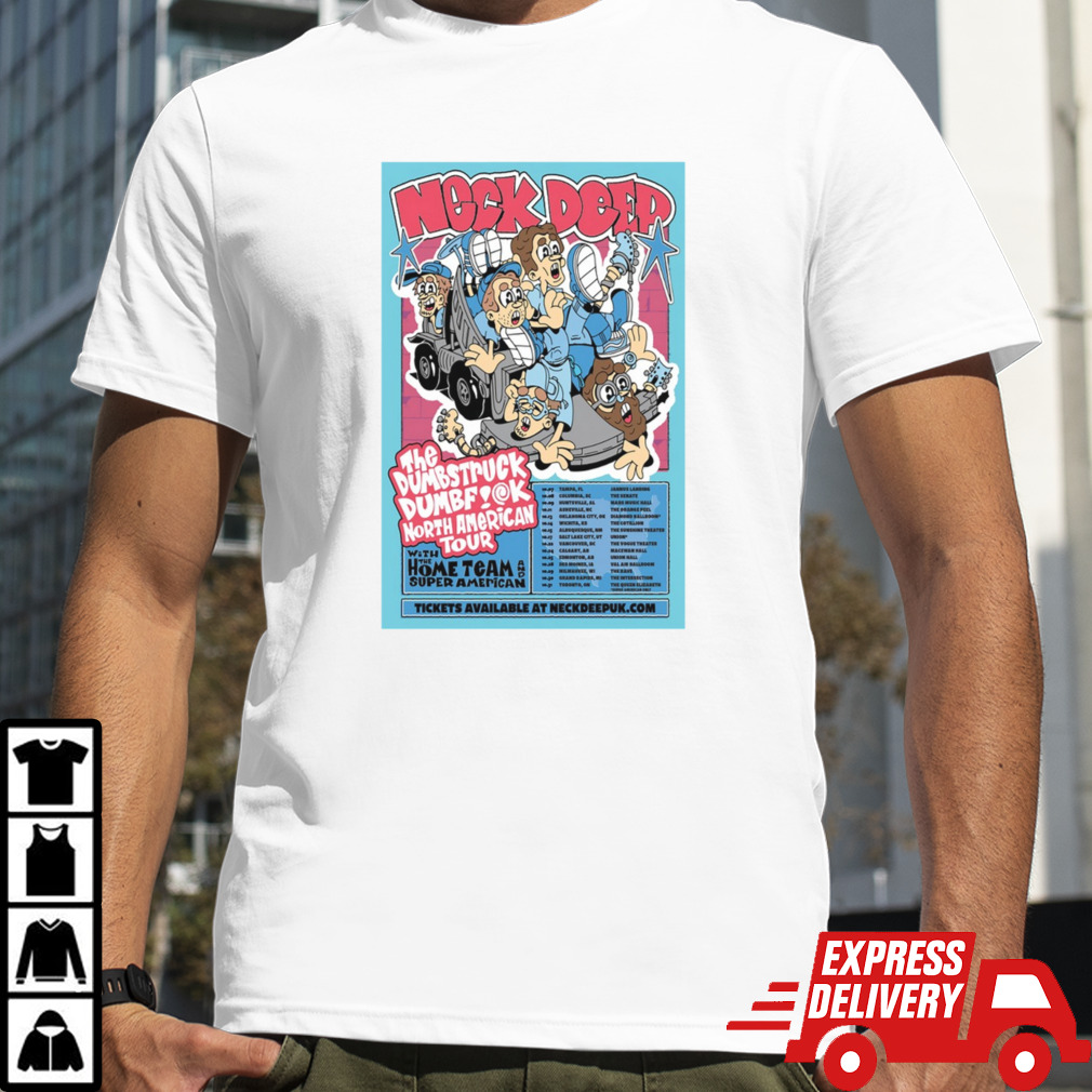 Neck Deep North American Tour 2024 Poster shirt