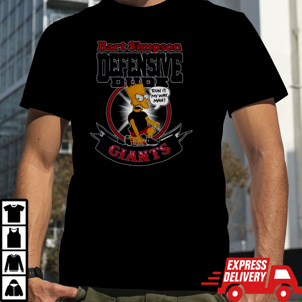 New York Giants Nfl Bart Simpson Defensive Dude 2024 T-shirt