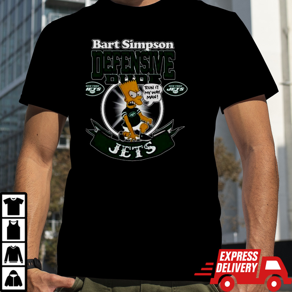 New York Jets Nfl Bart Simpson Defensive Dude 2024 T-shirt