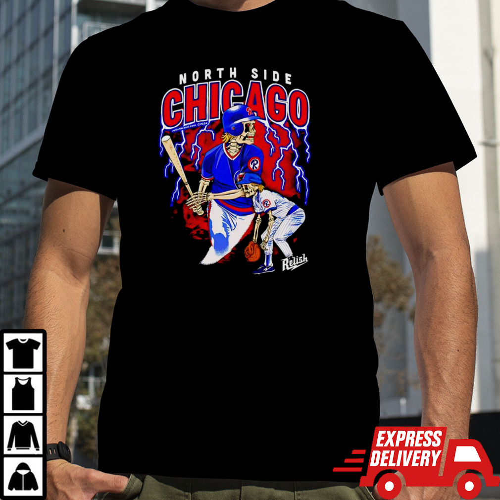 North Side Chicago Baseball skeleton shirt