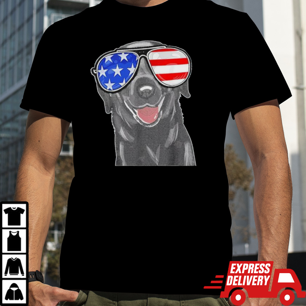 Official 4th Of July Funny Black Lab Dog American Shirt