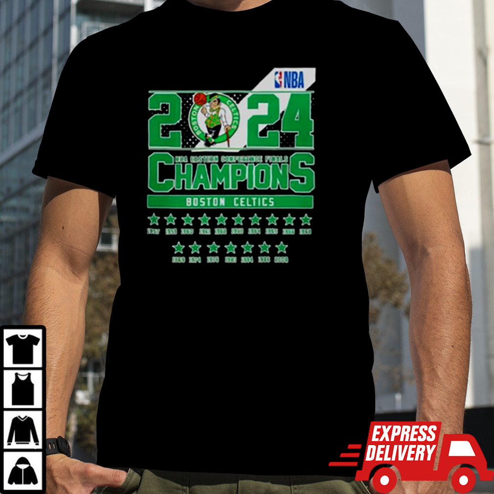 Official Boston Celtics 2024 NBA Eastern Conference Finals Champions T-Shirt