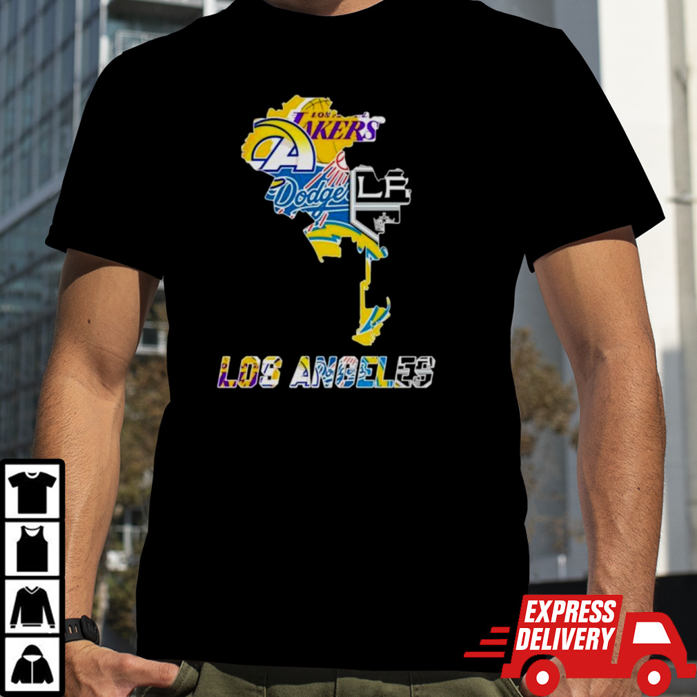 Official Los Angeles Map Sports Teams Shirt