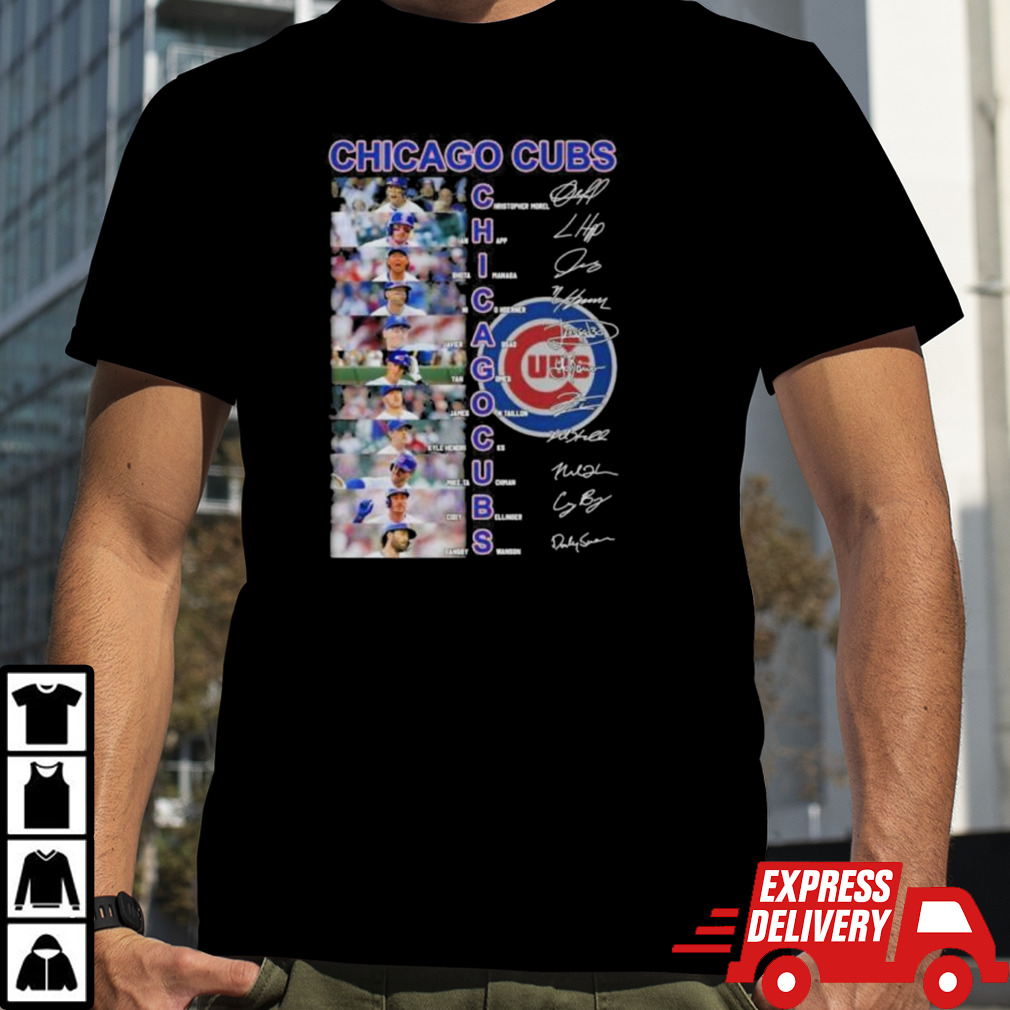 Official MLB Chicago Cubs Team Players 2024 Signatures Shirt