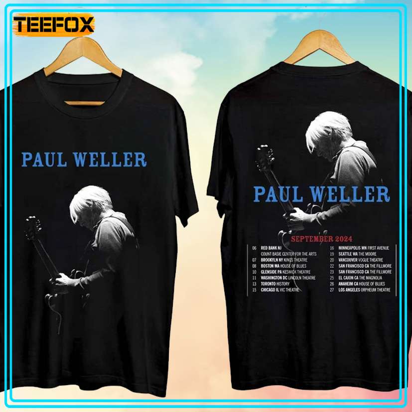 Paul Weller Tour 2024 Music T-Shirt