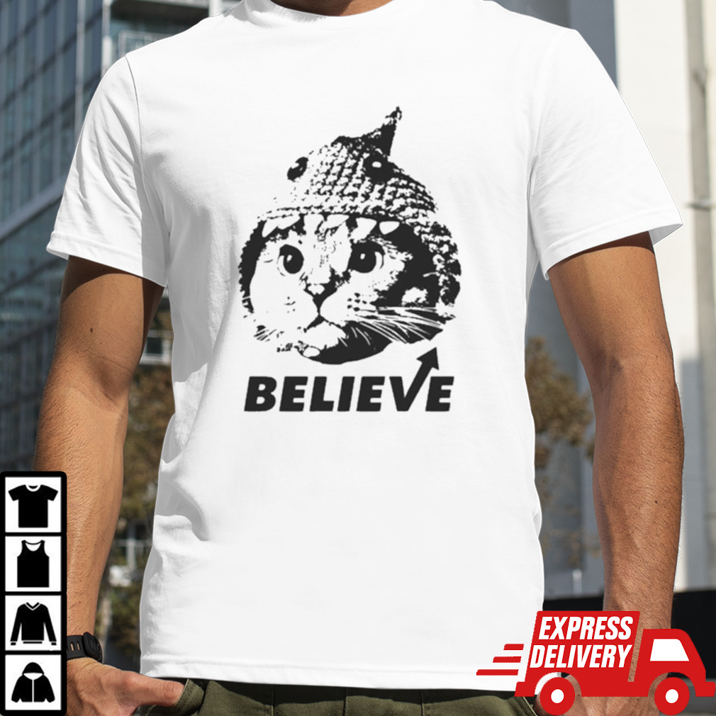 Sharkcatsolana Shark Cat Believe T-shirt