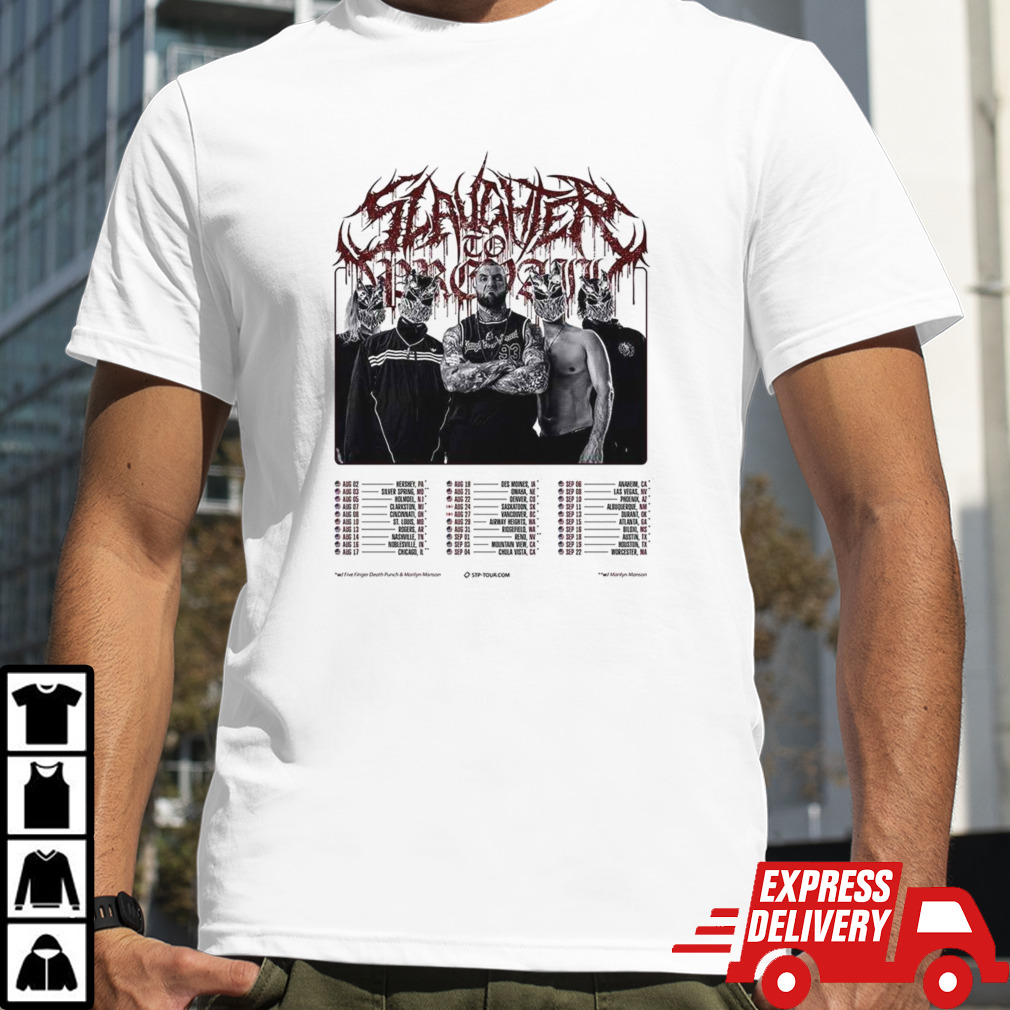 Slaughter To Prevail US And Canada Tour 2024 With Marilyn Manson And Five Finger Death Punch Schedule List shirt