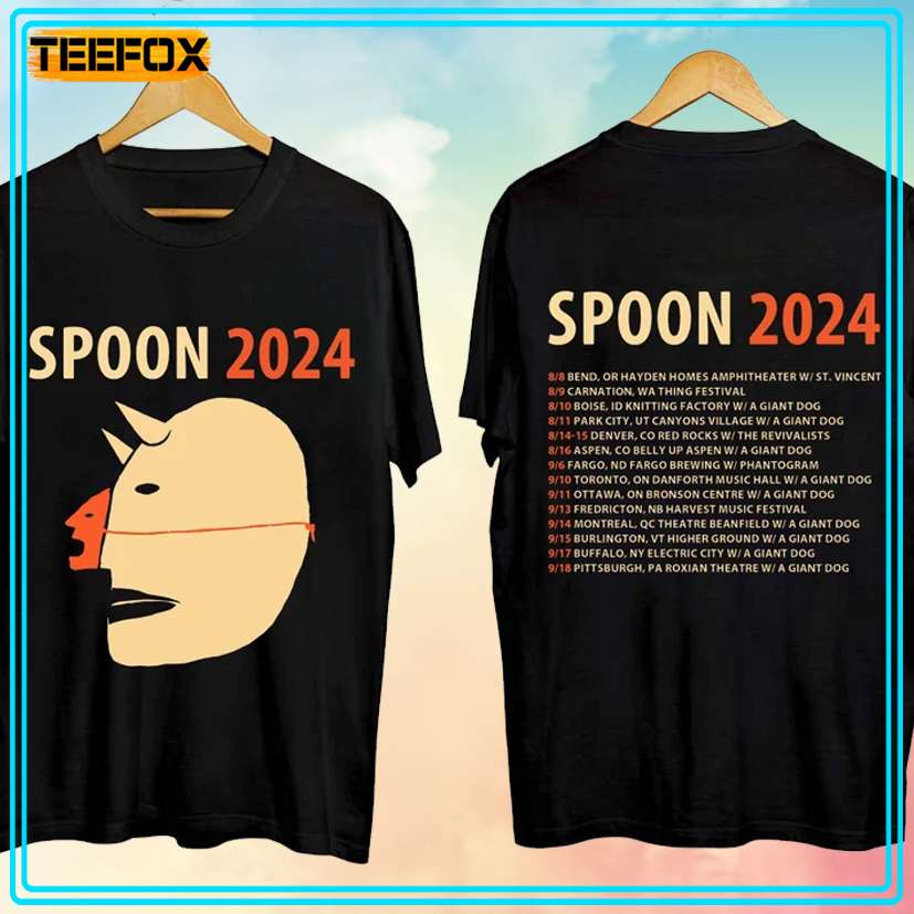 Spoon Tour 2024 Concert Music T-Shirt