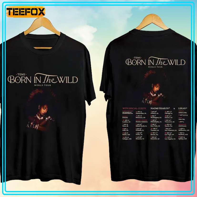 Tems - Born in the Wild Tour 2024 Unisex T-Shirt