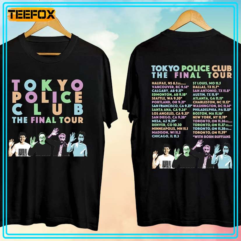 Tokyo Police Club - Final Tour 2024 Concert T-Shirt