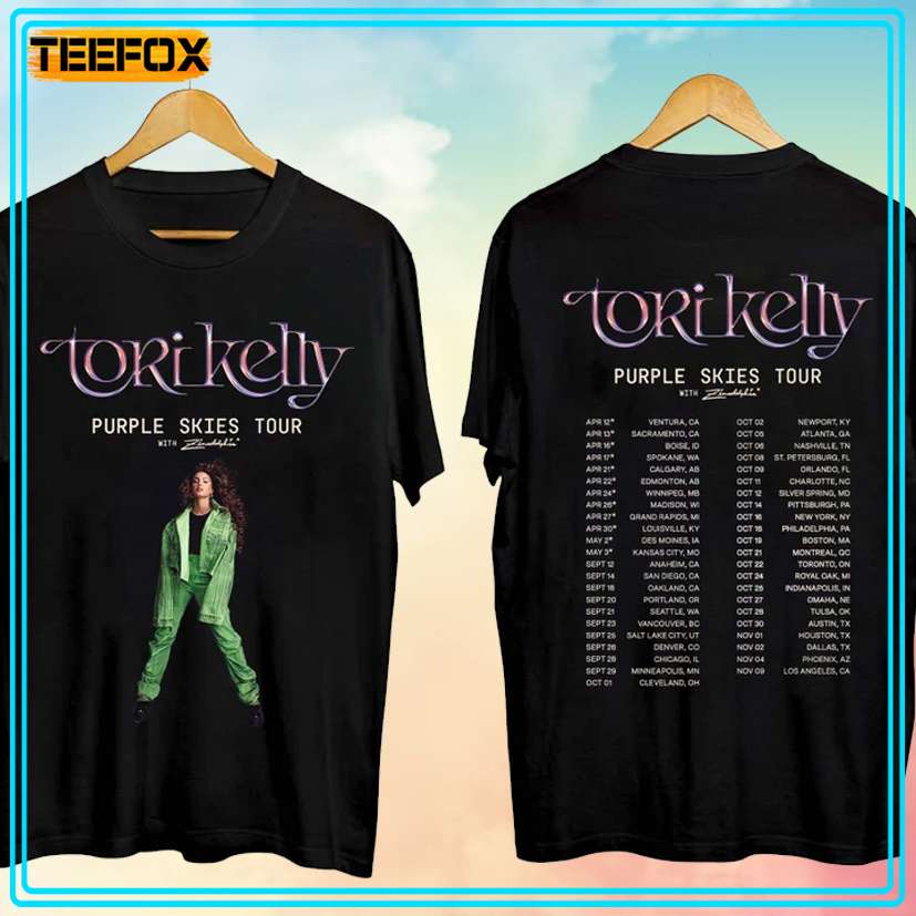 Tori Kelly Purple Skies Tour 2024 Music T-Shirt