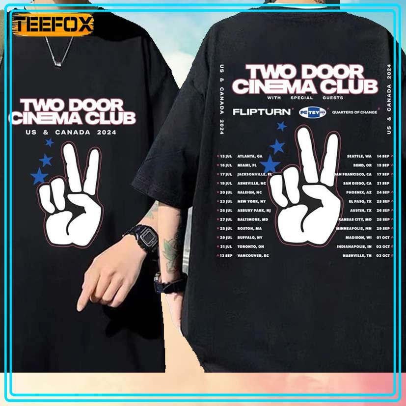 Two Door Cinema Club Tour 2024 US and Canada T-Shirt