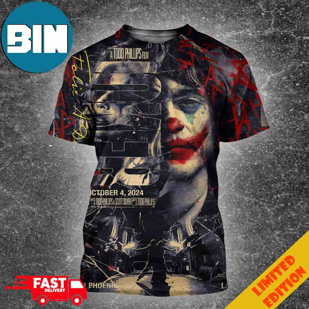 A Tood Philips Film Joker 2 Joaquin Phoenix Lady Gaga October 4 2024 All Over Print Shirt