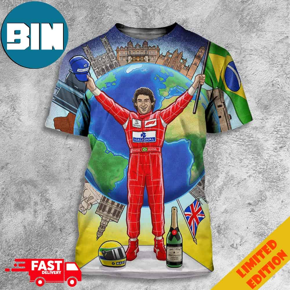 Across The World Ayrton Senna's Legacy Lives On F1 Senna 30 3D T-Shirt