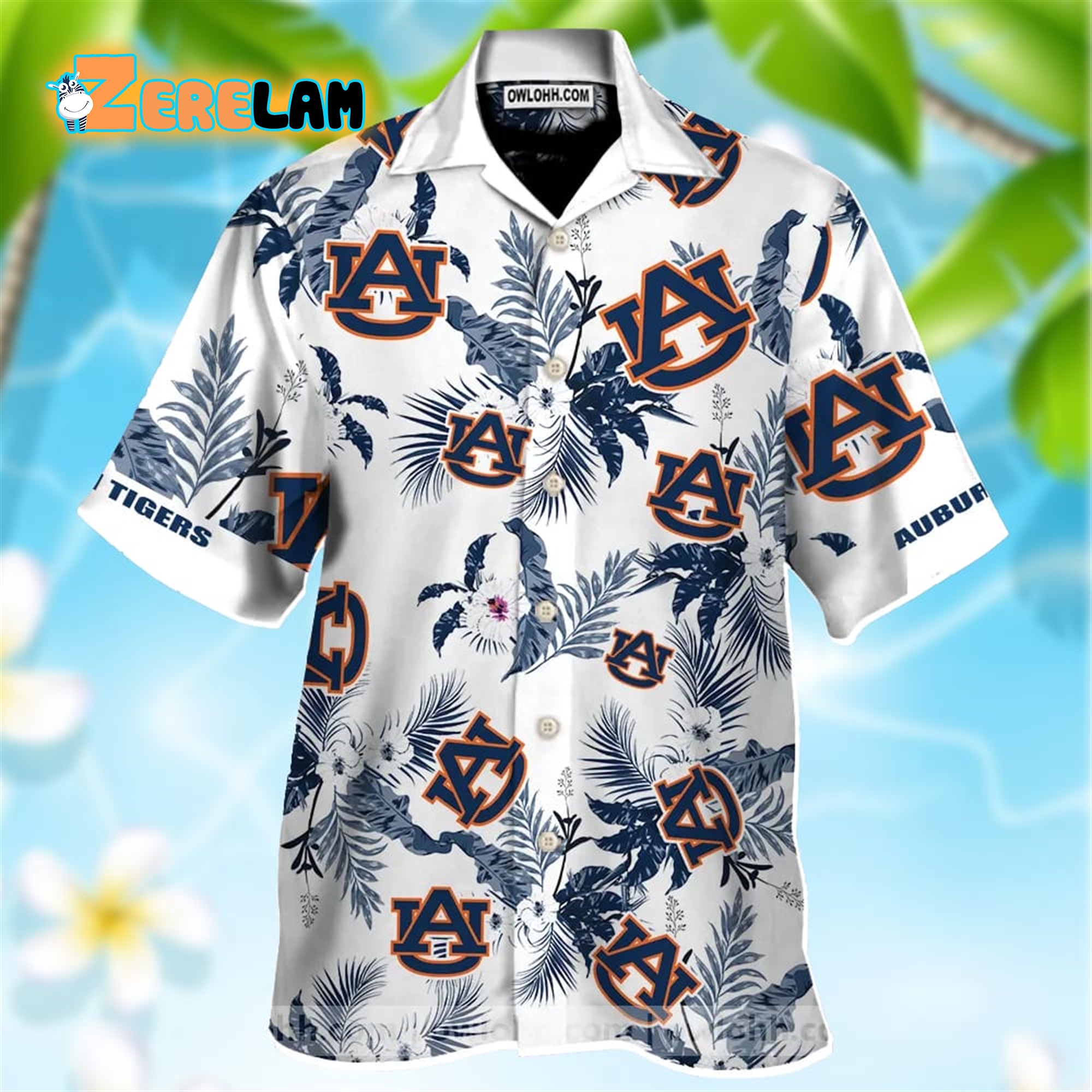 Auburn Tigers tropical hawaiian shirt