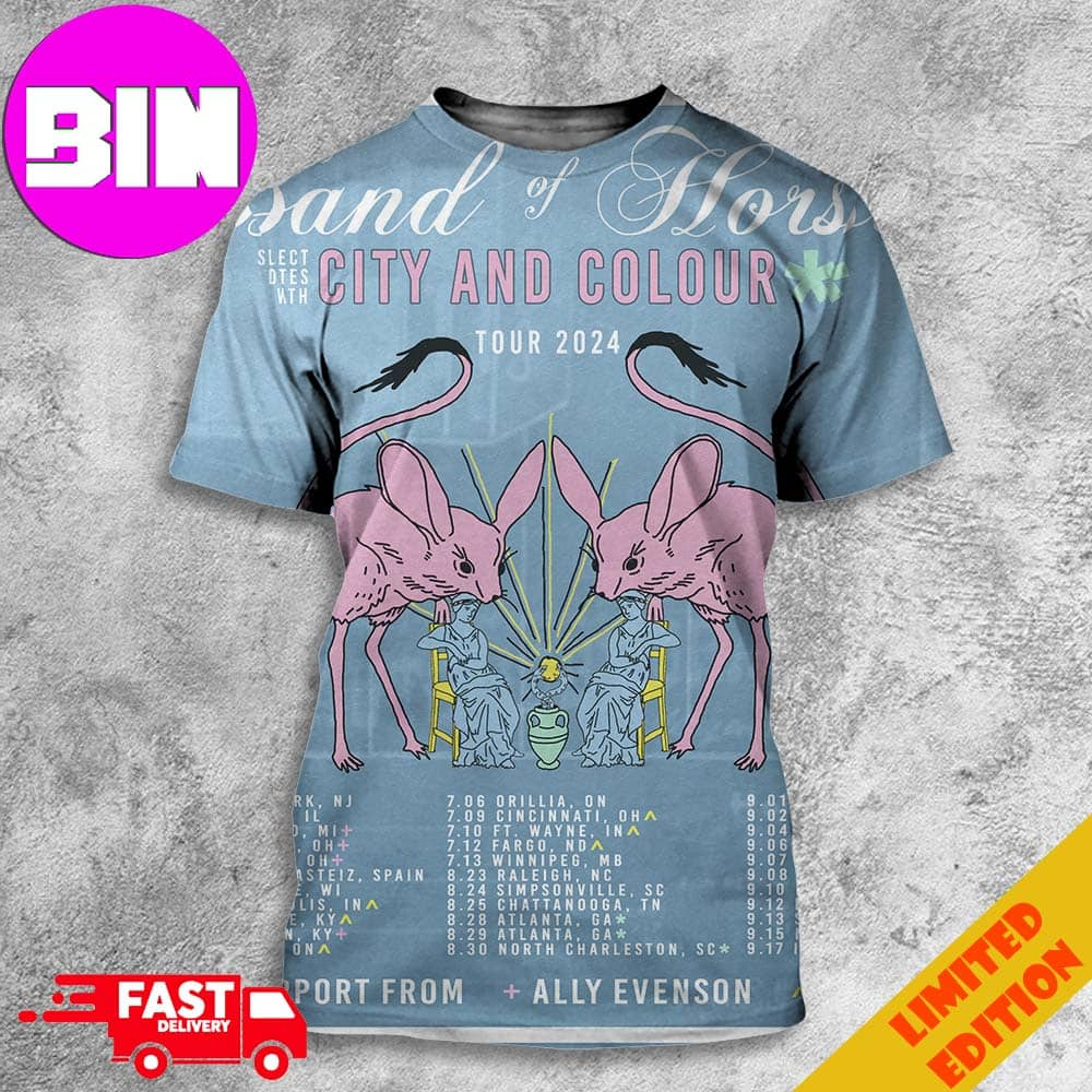 Band Of Horses Tour 2024 Select Date With City And Colour Schedule List Date All Over Print Unisex T-Shirt