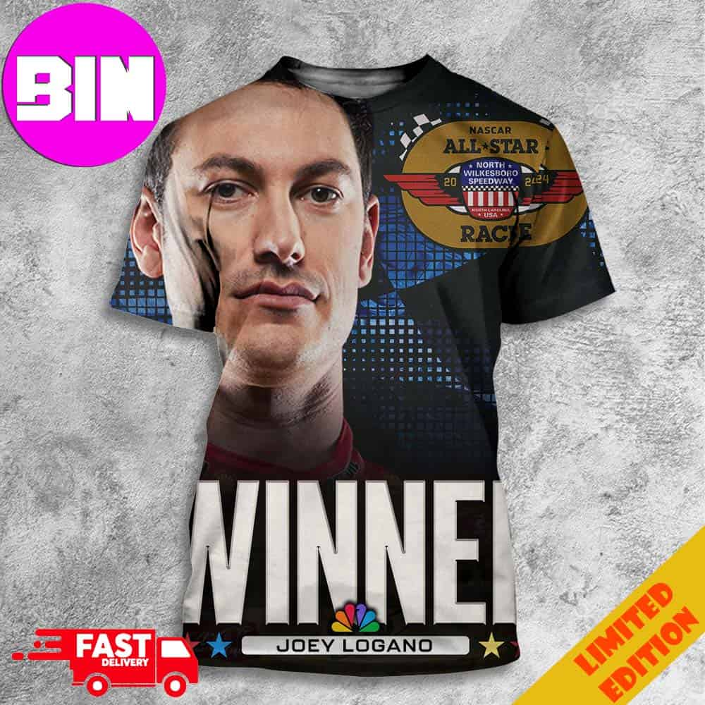 Congratulate Joey Logano Wiiner NASCAR All Star Race 2024 3D Unisex T-Shirt