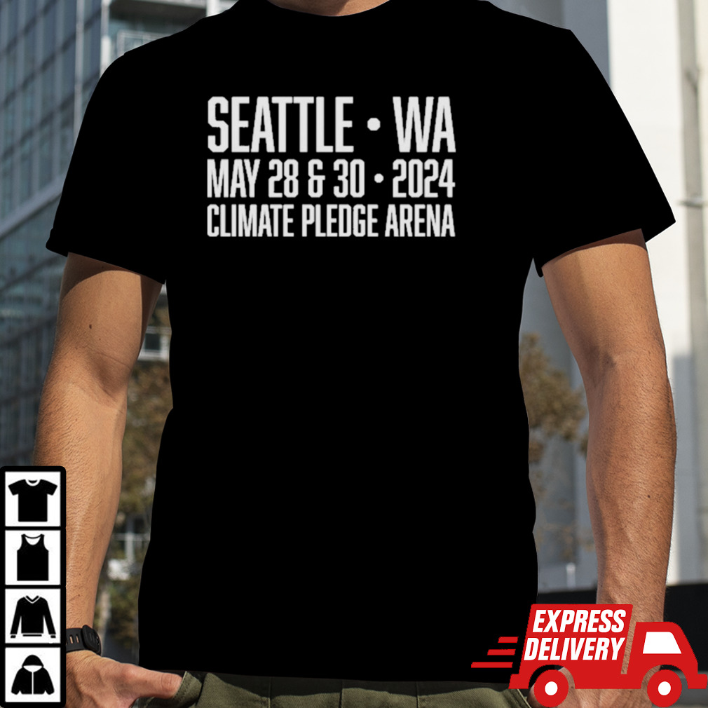 Official Pearl Jam Tour Seattle, WA May 28 & 30 2024 Climate Pledge Arena Shirt