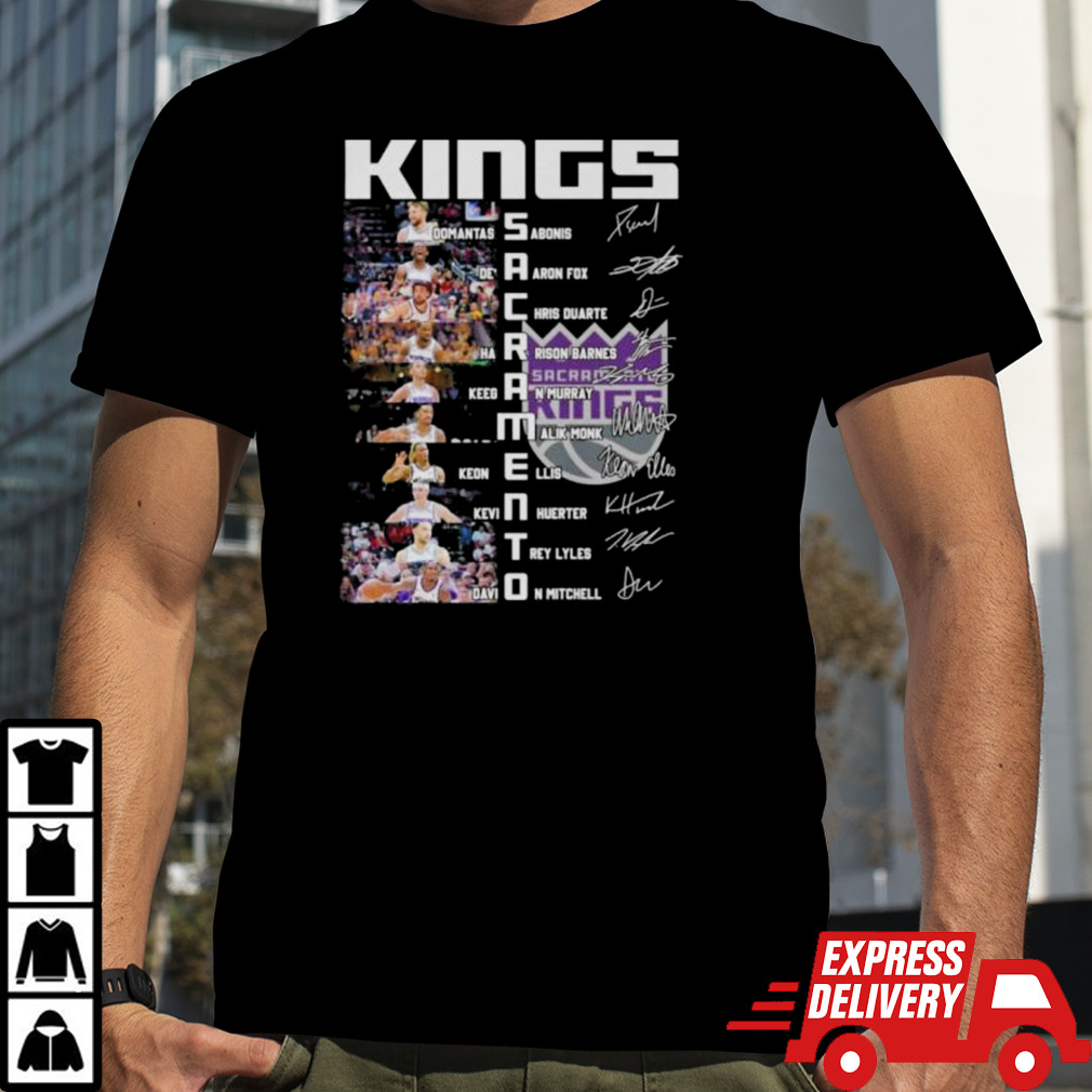 Official Sacramento Kings Team Players 2024 Signatures Shirt