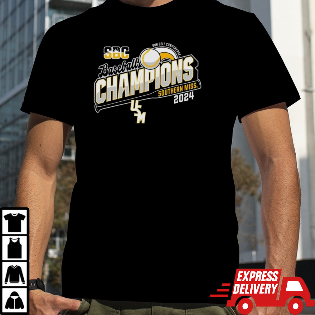 Official Southern Mississippi Golden Eagles 2024 Sun Belt Baseball Tournament Champions Shirt