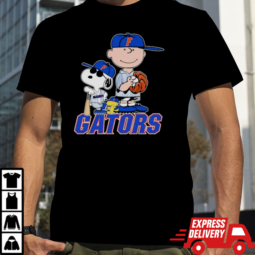 Peanuts Characters Florida Gators Baseball Shirt