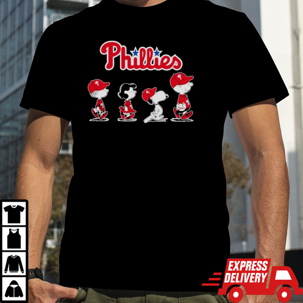 Peanuts Characters Phillies Abbey Road Bobblehead Shirt