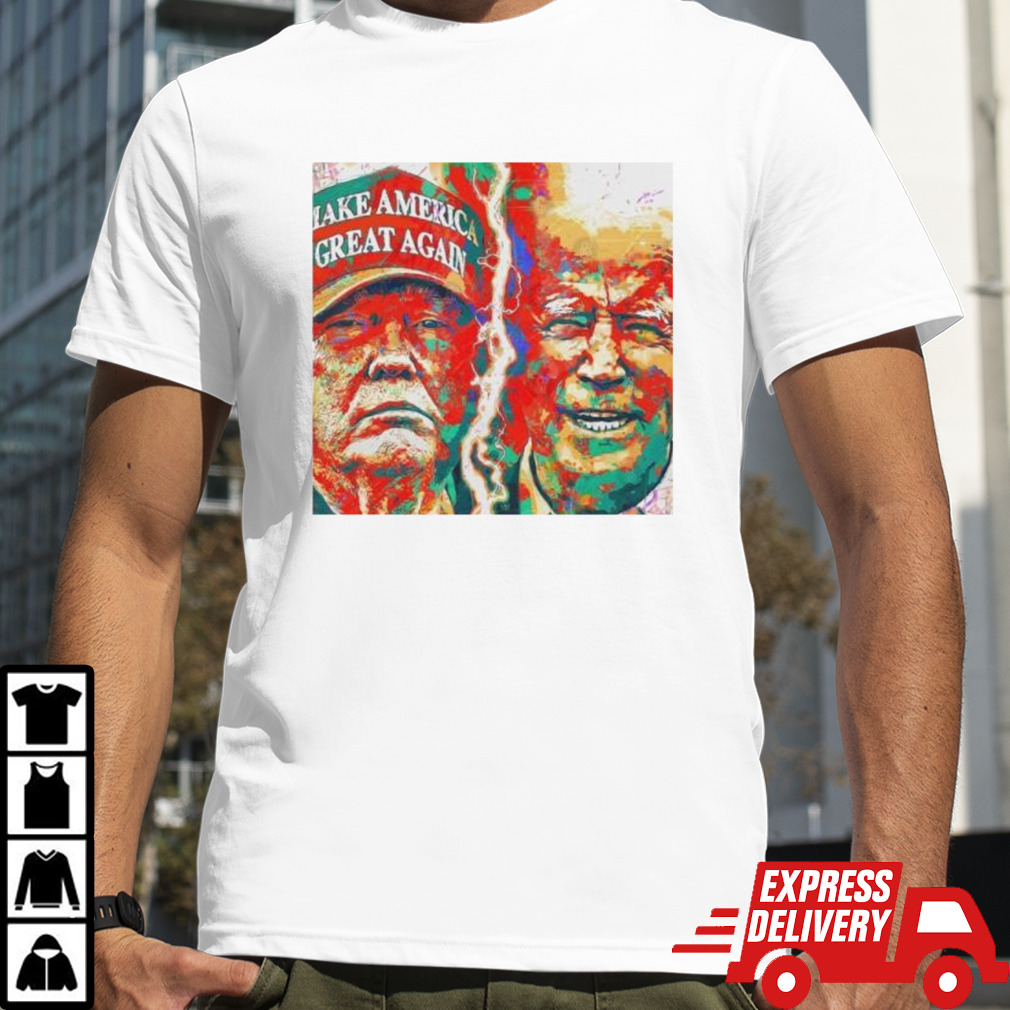 Trump vs Biden Lightning Art T-Shirt