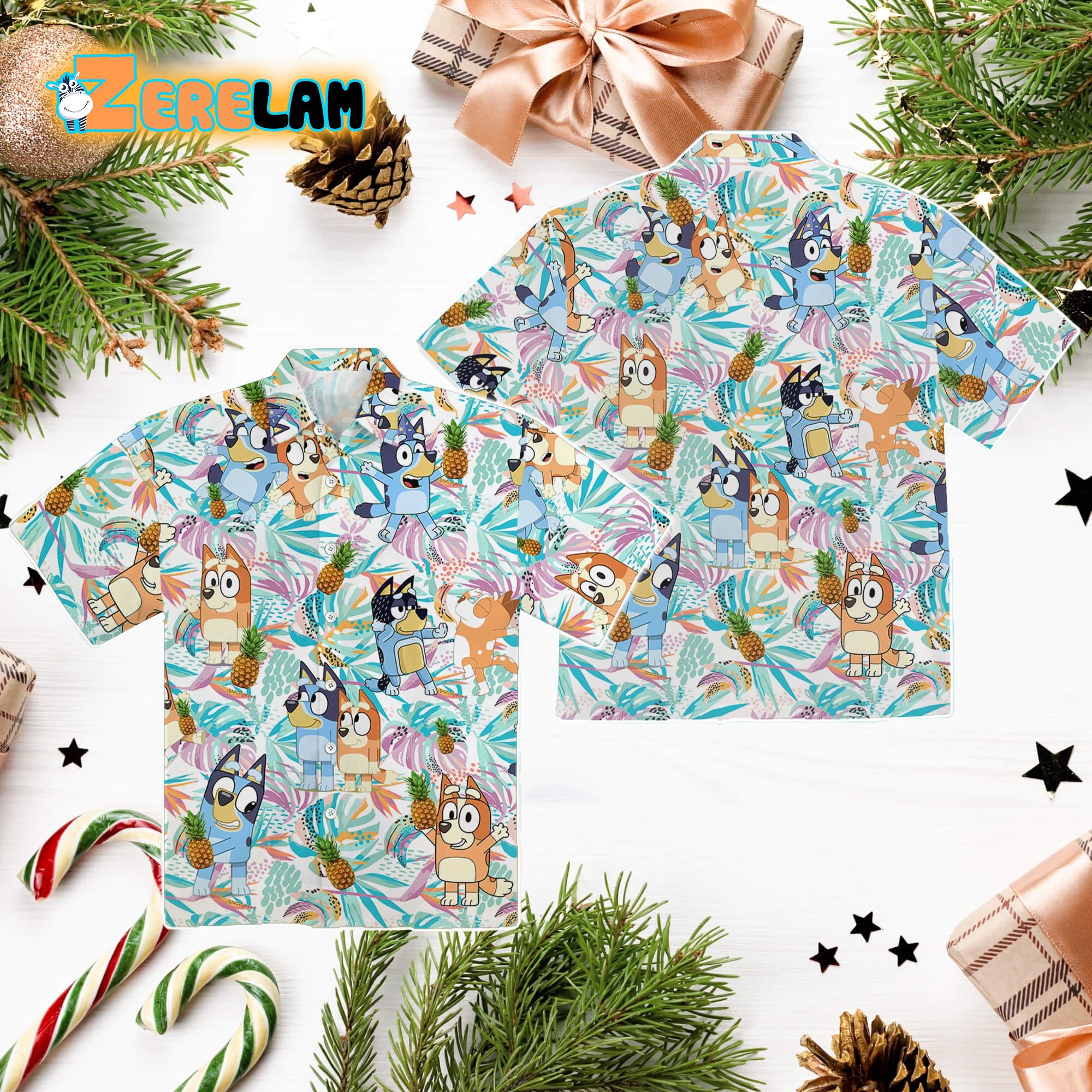 Bluey Summer Beach Hawaiian Shirt