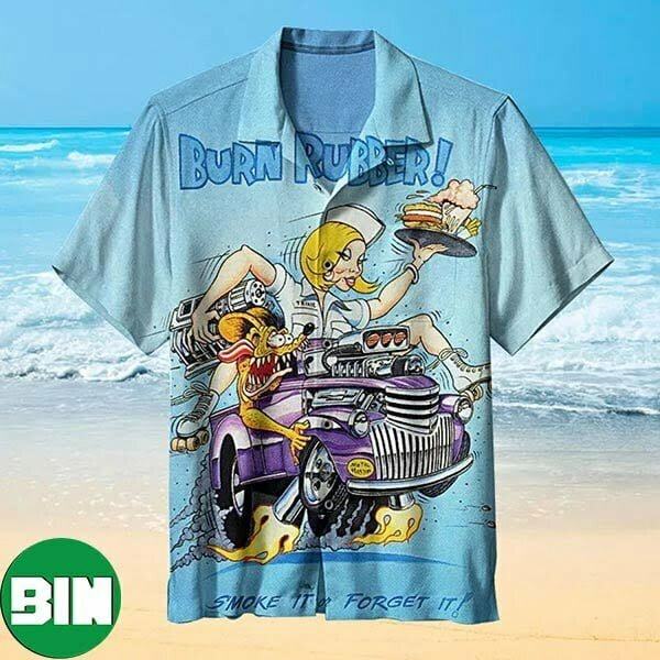 Burn Rubber Summer Hawaiian Shirt