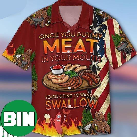 Camping Put My Meat Want To Swallow Hawaiian Shirt