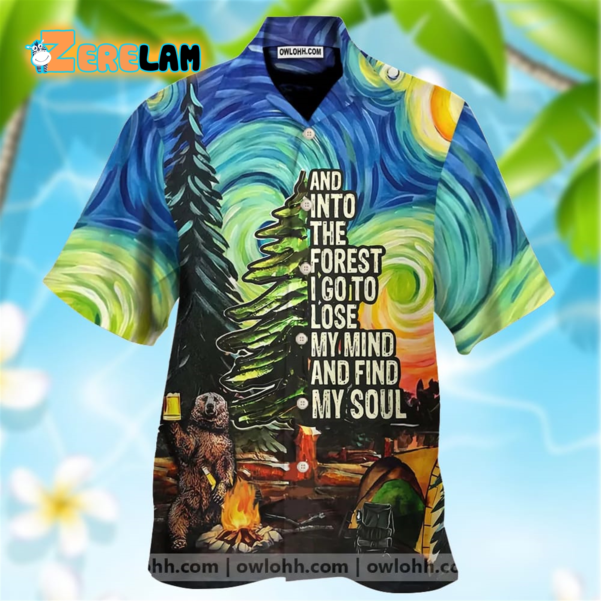 Camping Starry Night Hawaiian Shirt