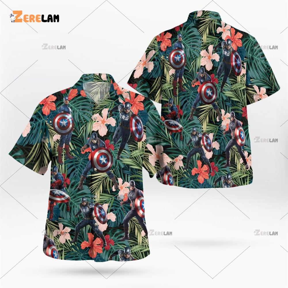 Captain America Tropical Hawaiian Shirt