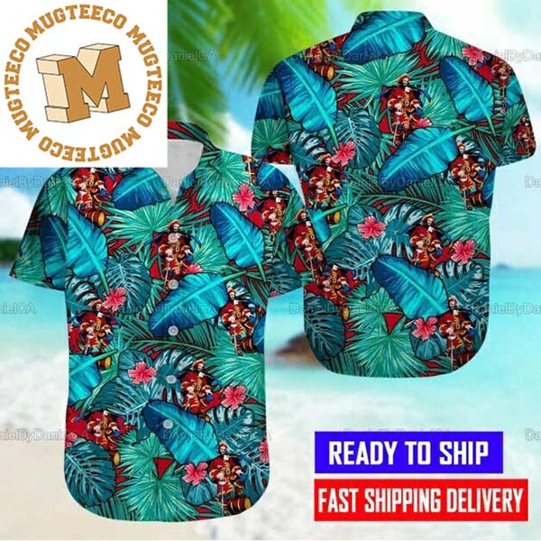 Captain Morgan With Trophycal Flower Summer Hawaiian Shirt