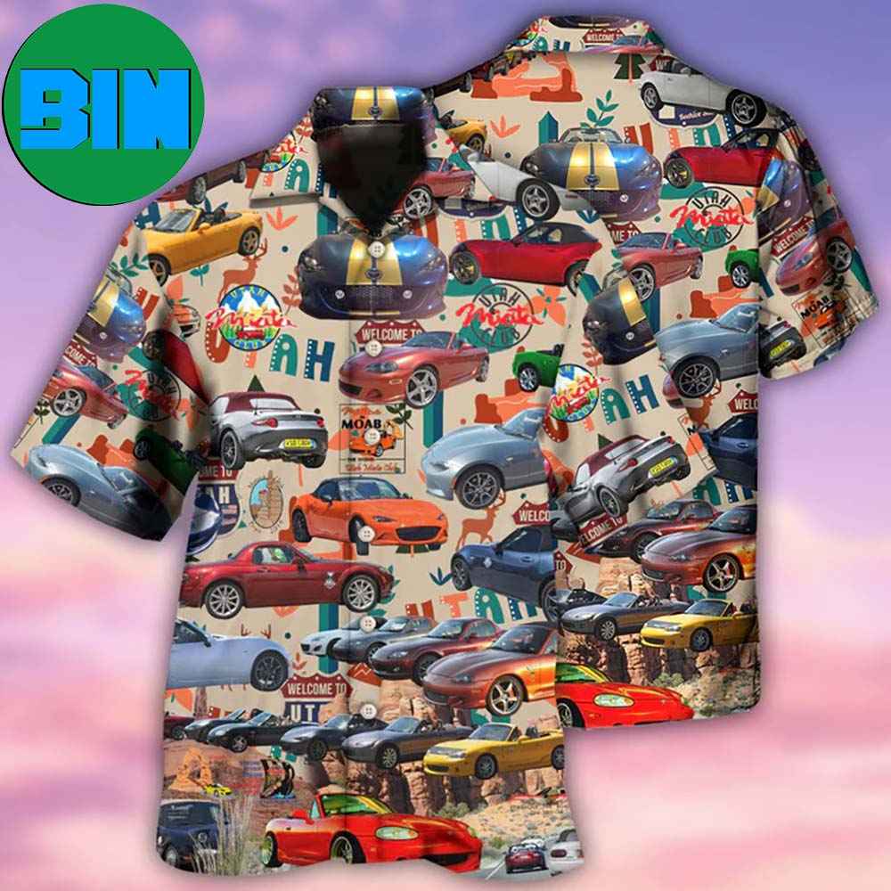 Car Summer Tropical Island Lover Color Summer Hawaiian Shirt