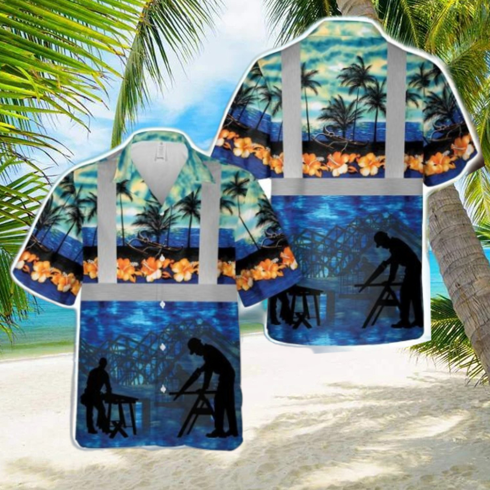 Carpenter Tropical Hawaiian Shirt Summer Holiday Gift