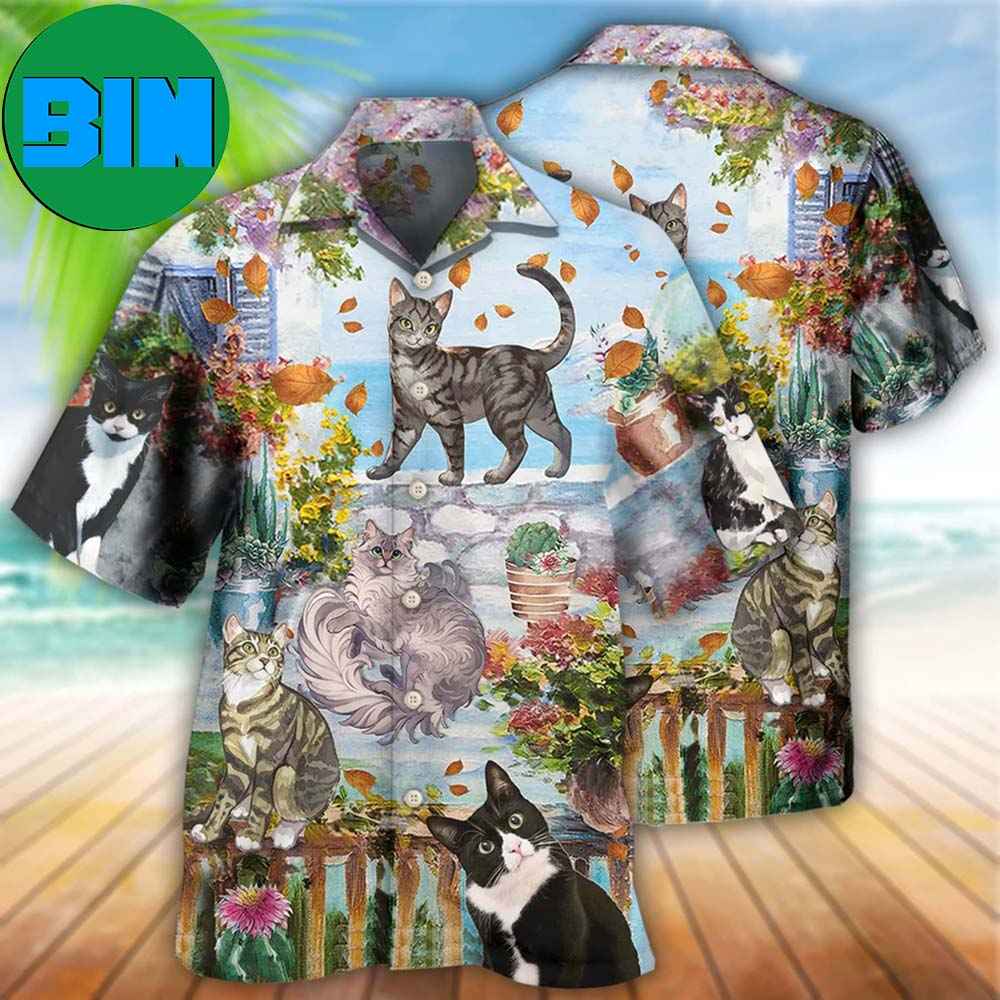 Cat Loves Home And Loves Summer  Hawaiian Shirt