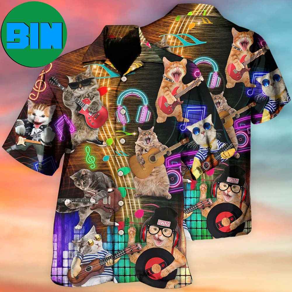 Cat Rocker Lovely Style Summer Hawaiian Shirt