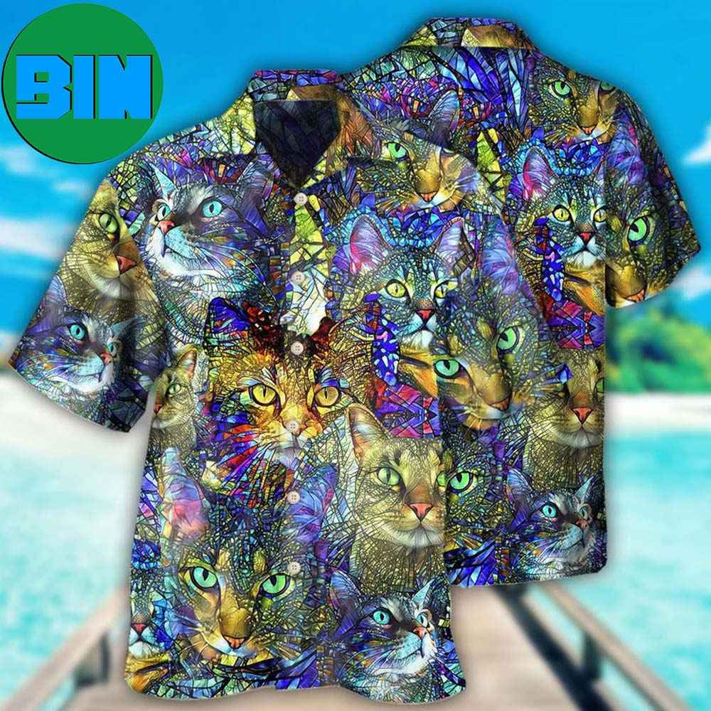 Cat Tabby Cat Lover Art Summer Hawaiian Shirt