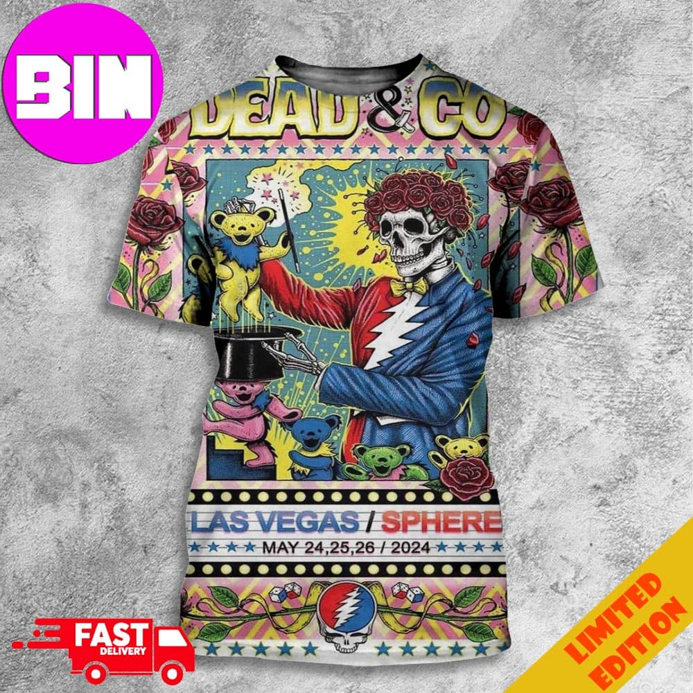 Dead And Co Show 2024 At Sphere Las Vegas On May 24 25 26 All Over Print Unisex T-Shirt