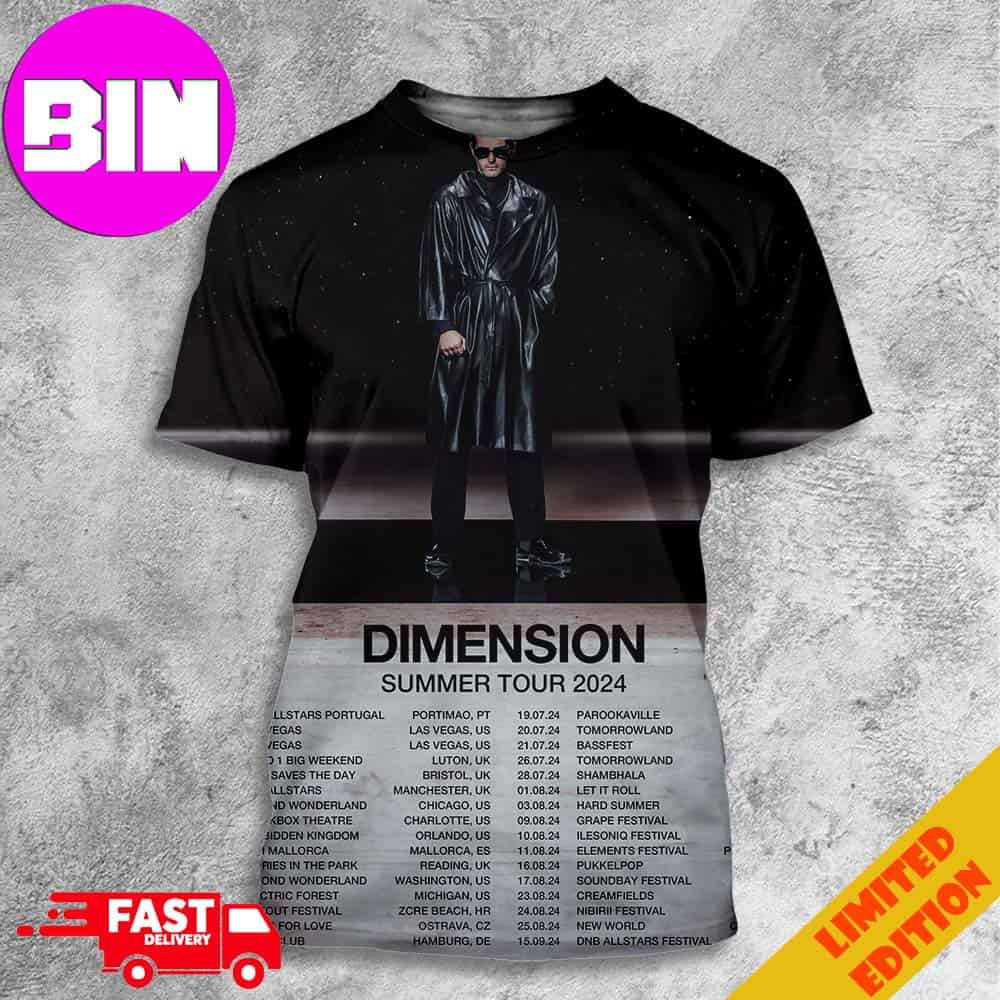 Dimension Summer Tour 2024 Schedule List Date 3D Unisex T-Shirt