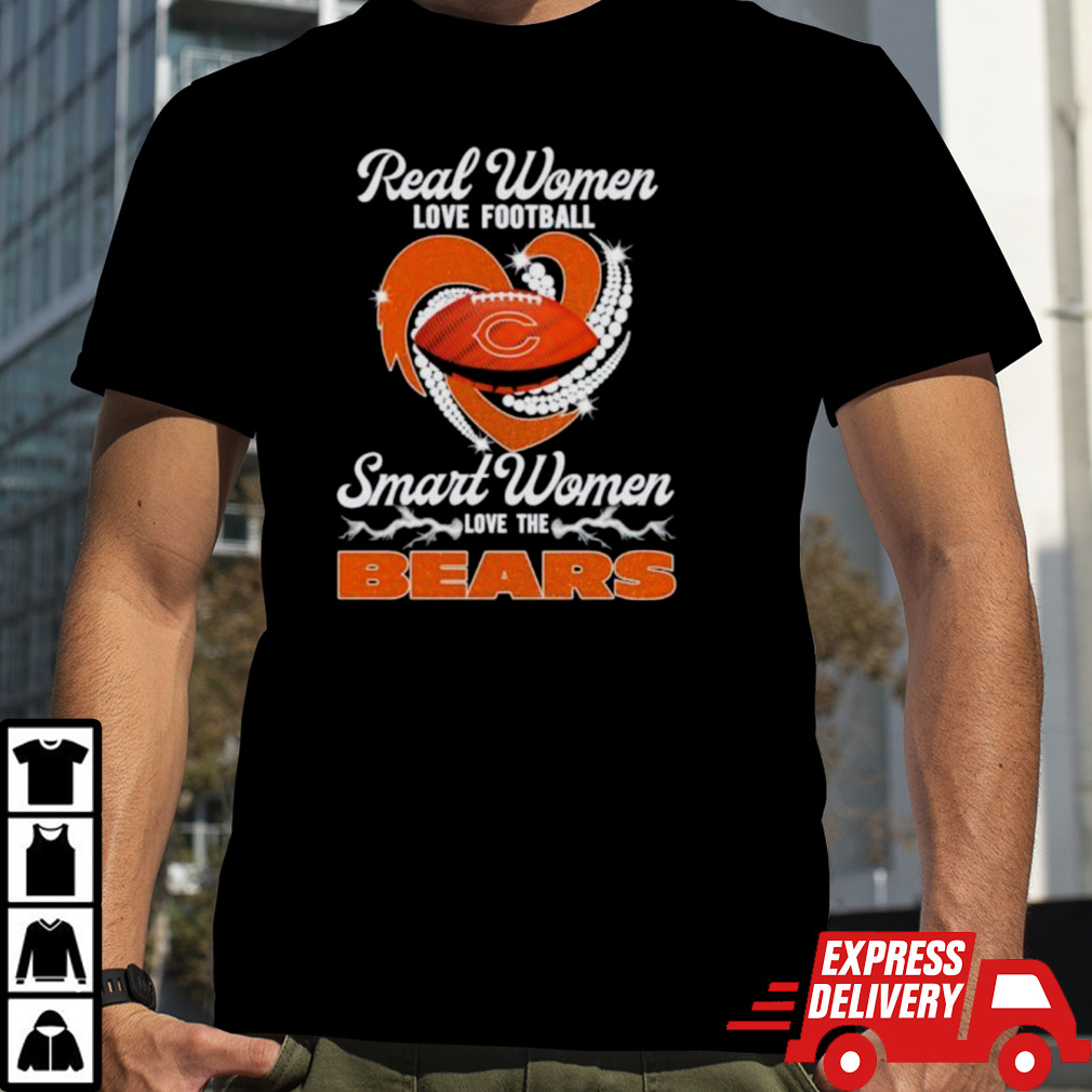 Real Women Love Football Smart Women Love The Chicago Bears Diamonds 2024 Shirt